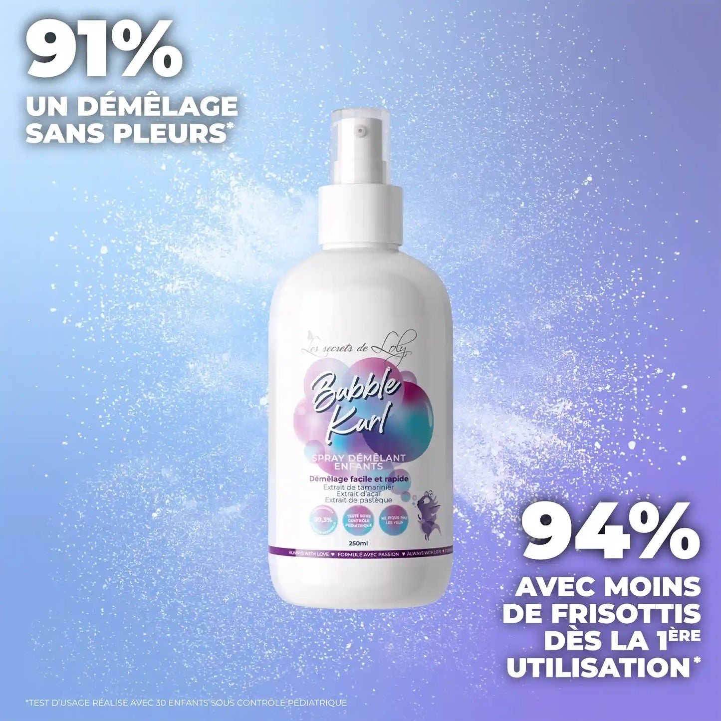 Les Essentiels Anti-Noeuds -  Shampooing, après-shampooing, spray démêlant et brosse pour les enfants